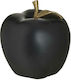 Inart Decorative Apple made of Polyresin Black/Gold 15x15x15cm 1pcs