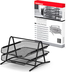 ErichKrause Filing Tray Metallic with 2 Shelf Black