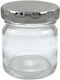 70101341 Glass General Use Vase with Lid Silver 40ml