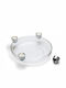 Philippi Arena Candle Holder suitable for Tealights Glass 4 Seats in Transparent Color With Bases 30x30cm 1pcs