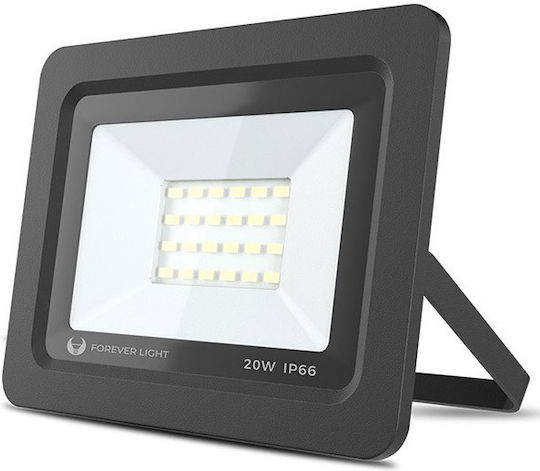 Forever Light Στεγανός Προβολέας LED 20W Ψυχρό Λευκό 6000K IP66