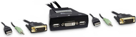 Inter-Tech 88887188 KVM & Data Switch με Audio / DVI / USB 2.0