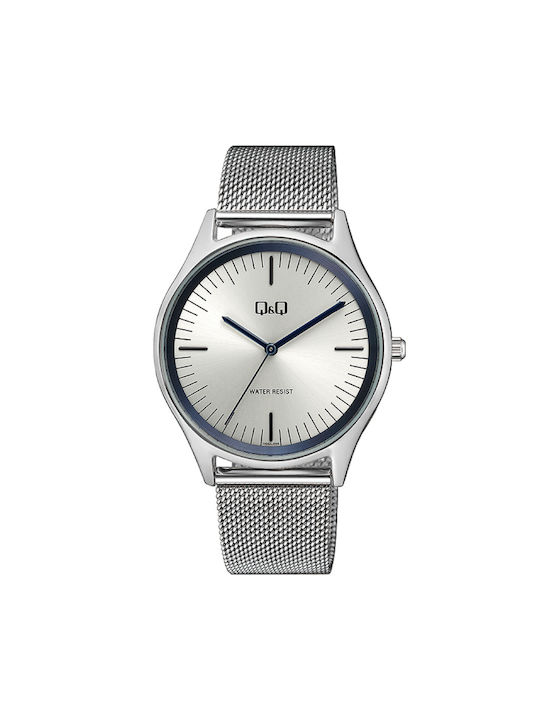 Q&Q Uhr mit Silber Metallarmband