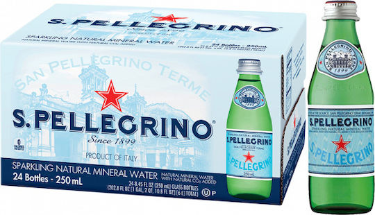 San Pellegrino Ανθρακούχο Νερό σε Γυάλινο Μπουκάλι 24x0.25lt