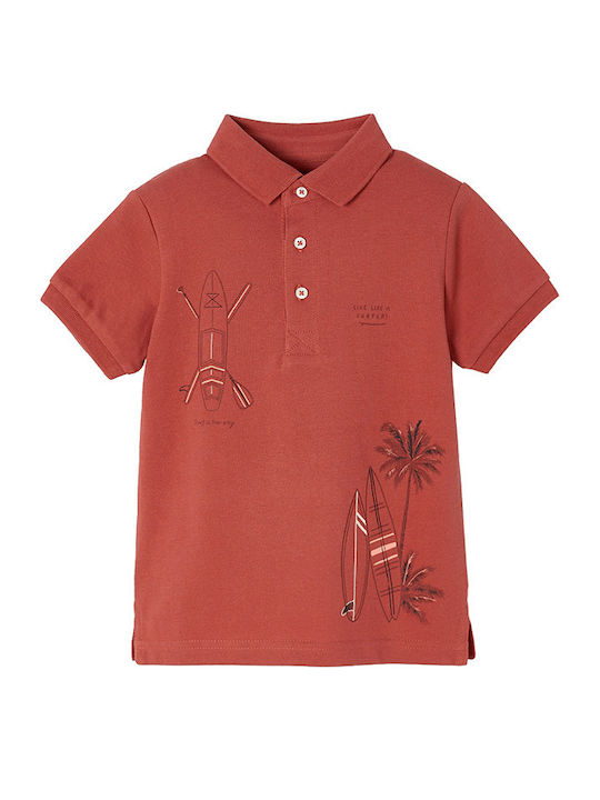 Kids' Polo Short Sleeve Burgundy Surf