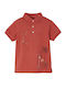 Kids' Polo Short Sleeve Burgundy Surf