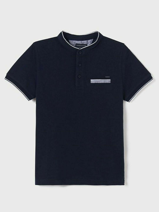 Mayoral Kids Polo Short Sleeve Navy Blue