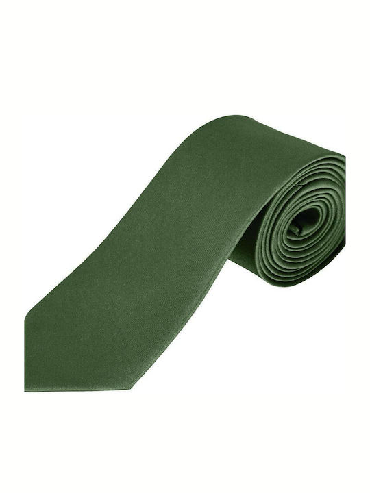 Sol's Ανδρική Γραβάτα Συνθετική Μονόχρωμη σε Πράσινο Χρώμα
