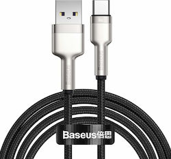 Baseus Cafule Braided USB 2.0 Cable USB-C male - USB-A male Μαύρο 2m (CAKF000201)