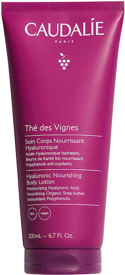Caudalie The Des Vignes Feuchtigkeitsspendende Lotion Körperpflege mit Hyaluronsäure für Trockene Haut 200ml
