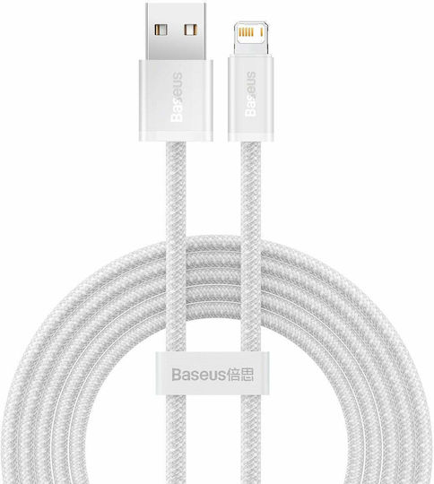 Baseus Dynamic Braided USB to Lightning Cable Λευκό 1m (CALD000402)