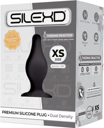 SilexD Model 2 Anal Plug XSmall Black 6.4cm