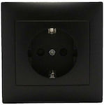 Redled Stinel Single Power Safety Socket Black