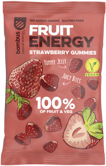 Bombus Ζελεδάκια Fruit Energy Gummies με Γεύση Φράουλα Χωρίς Προσθήκη Ζάχαρης 35gr