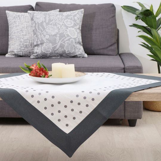 Dimeco Tablecloth 15230 with Border Anthracite 140x140cm