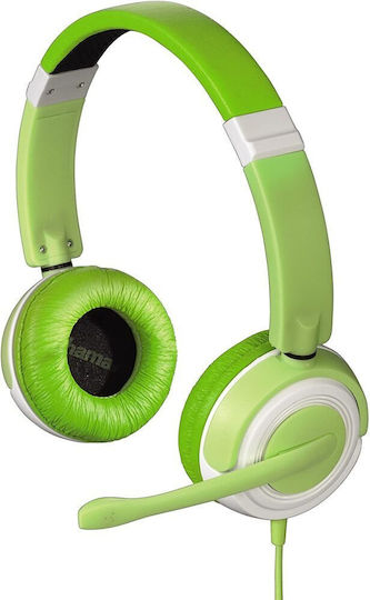 HAMA Dispersion Auf dem Ohr Multimedia-Headsets mit Mikrofon und Verbindung 3,5 mm Klinke in Grün Farbe