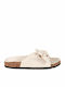 Women's Flat Sandals in Beige Color