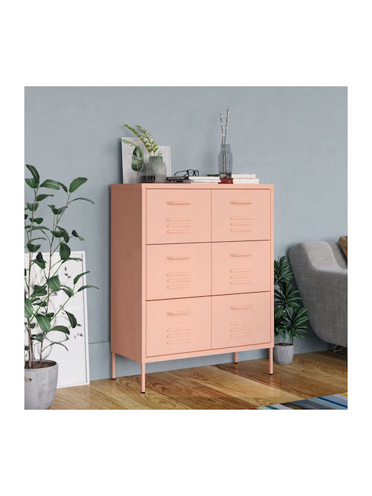 Чекмеджета Офис Метална Pink 80x35x101.5см