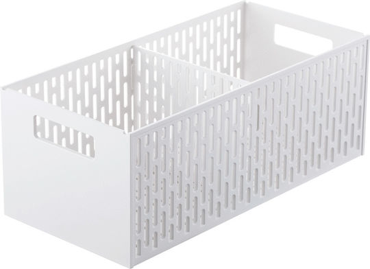 Yamazaki Plastic White Storage Basket 32x15.3x12.2cm