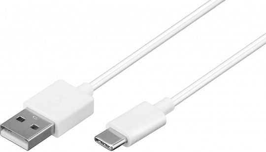 Goobay USB 2.0 Cable USB-C male - USB-A 15W Λευκό 2m 59130