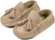 Babywalker Baptism Leather Moccasins Nude