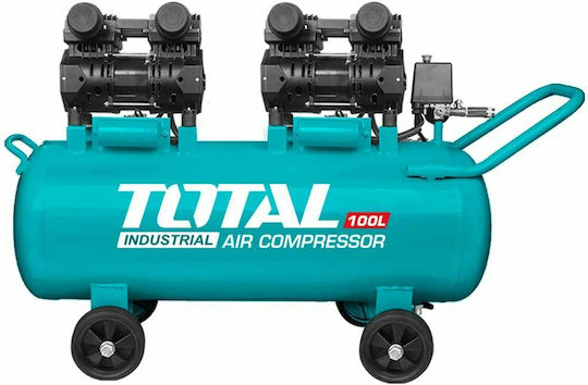Total Single-Phase Air Compressors 60dB with Power 3.2hp and Airtank 100lt TCS2241006