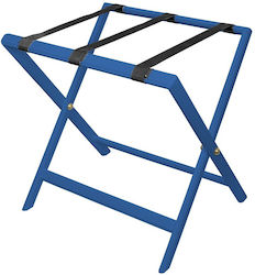 Ready Wooden Foldable Hotel Luggage Rack Blue WBS-LARGE/BL