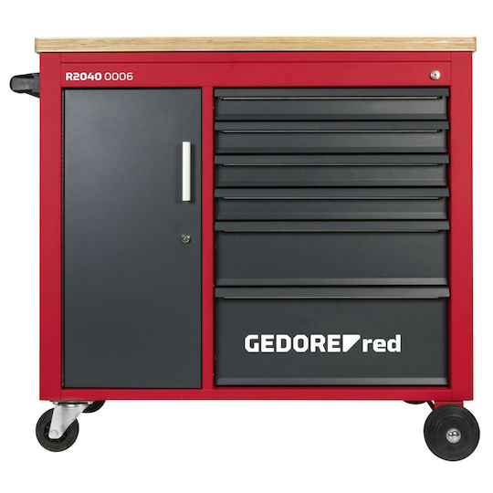 Gedore Cu roți Metal Căruță cu 6 Sertare și Dulap R20400006