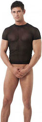 Rimba Amorable Fishnet Short Sleeve T-shirt Black