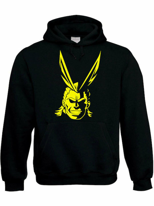 My Hero Academia All Might Φούτερ με Κουκούλα σε Μαύρο χρώμα