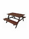 Tisch Stabil 5296G Walnut 120x150x75cm