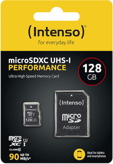 Intenso Class Performance microSDXC 128GB U1 UHS-I 90MB/s с адаптер