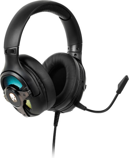 Kruger & Matz Warrior GH-100 Pro Über Ohr Gaming-Headset mit Verbindung 3,5mm / USB Schwarz