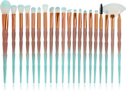 Maange Professional Makeup Brush Set with Synthetic Bristle Diamond Handle 20 Pieces