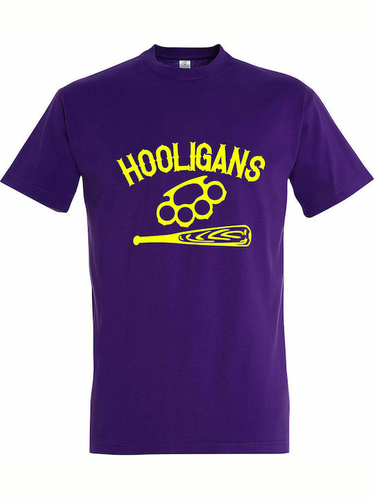 Tricou Unisex " HOOLIGANS ", Violet închis