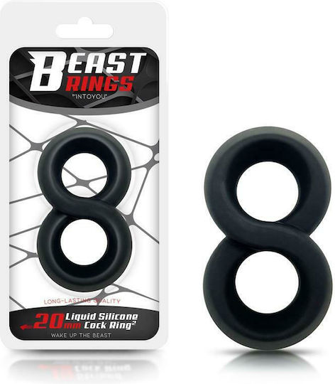 IntoYou Beast Rings Liquid Silicone Cock Ring 20mm 2cm Black
