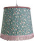 Oxygen Kids Fabric Single Ceiling Light E27 Birds Pink