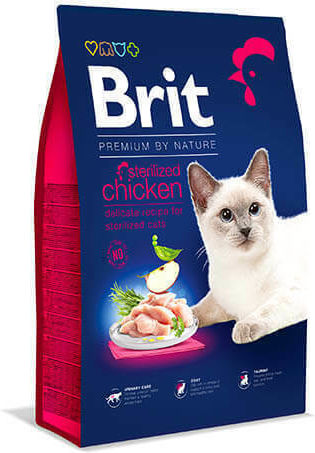 Brit Premium By Nature Sterilized Dry Food for Sterilized Cats with Sensitive Urinary with Chicken 8kg
