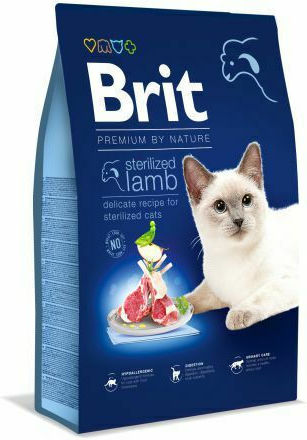 Brit Premium By Nature Sterilized Dry Food Gluten-Free for Sterilized Cats with Lamb 8kg