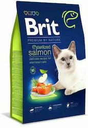 Brit Premium By Nature Sterilized Dry Food for Neutered Cats with Salmon 1.5kg