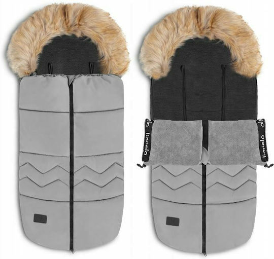 Lionelo Frode Universal Ποδόσακος Καροτσιού Αδιάβροχος Gray Dove με Fleece Επένδυση 90x45εκ.