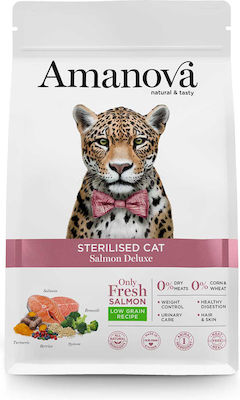 Amanova Sterilised Cat Dry Food for Adult Neutered Cats with Salmon 1.5kg