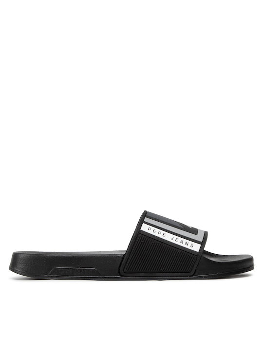 Pepe Jeans Slides σε Μαύρο Χρώμα