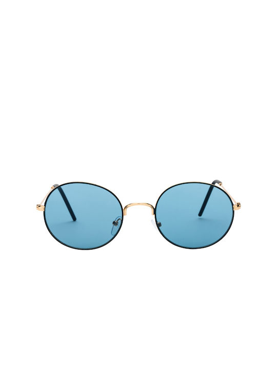 Trani Sunglasses with Jean Metal Frame and Light Blue Lens 01-9065-10