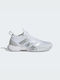 Adidas Adizero Ubersonic 4 Women's Tennis Shoes for All Courts Cloud White / Silver Metallic / Grey Two