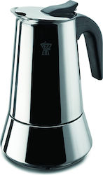 Pezzetti Stovetop Espresso Pot for 4Cups Inox Silver