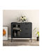 Sideboard made of Metal with Drawers Charcoal 75x35x70cm