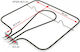 Candy Bottom Replacement Heating Element Oven Compatible with Candy 35.5x34cm