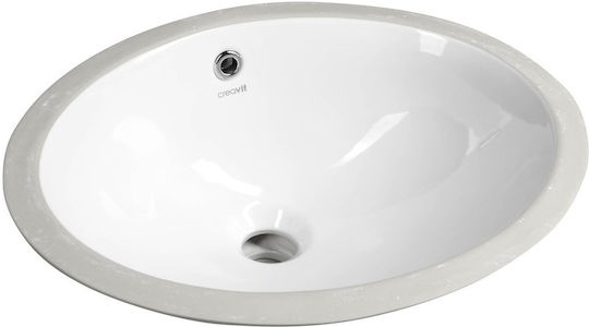 Creavit TP211 Υποκαθήμενος Νιπτήρας Πορσελάνης 43x33x19.1cm Λευκός