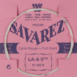 Savarez Traditionals Rote Einzel Nylon Klassische Gitarrensaiten 5. A (La)